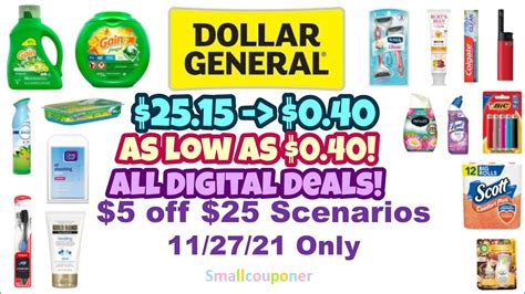 Dollar General 5 Off 25 Scenarios 11 27 21 4 Scenarios All Digital