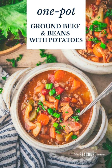 One Pot Ground Beef And Beans The Seasoned Mom