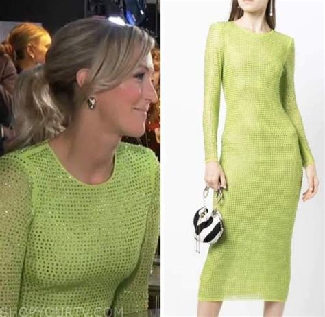 Good Morning America November 2022 Lara Spencers Lime Green Midi Dress Fashion Clothes