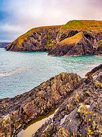 Ceibwr Coast Picture Framed Mounted Wall Art In Colour By Mark