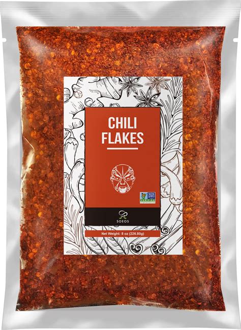 Amazon Soeos Red Chili Flakes 8oz 226g Dried And Crushed Red