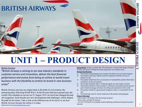 British Airways Product Design Project 2012 Ppt