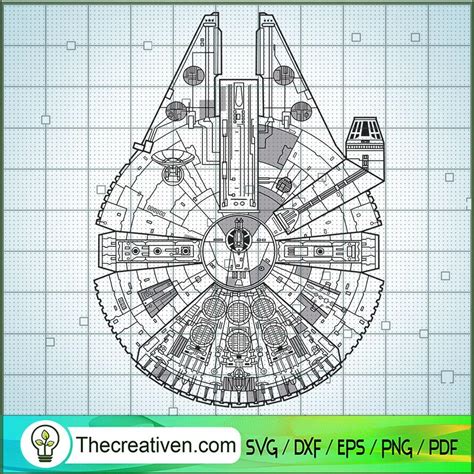 Millennium Falcon SVG, Star Wars SVG, Spaceship SVG - Premium ...