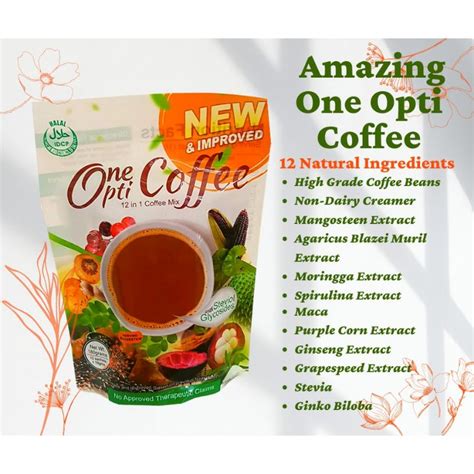 One Opti Coffee 12 In 1 Mix 100 Authentic 10 Sachets Shopee