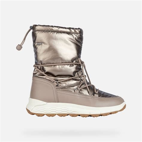 Geox Spherica X B Abx Waterproof Boots Taupe Woman Geox