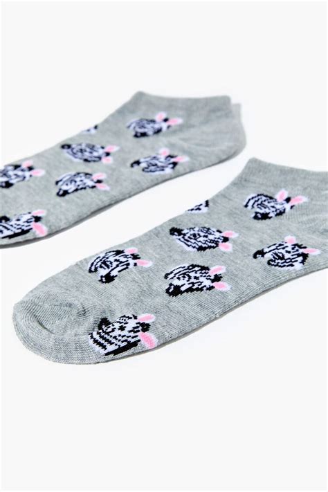 Zebra Ankle Socks