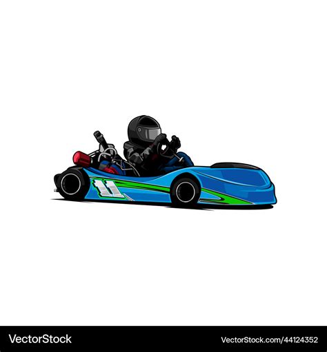 Go-kart racer Royalty Free Vector Image - VectorStock