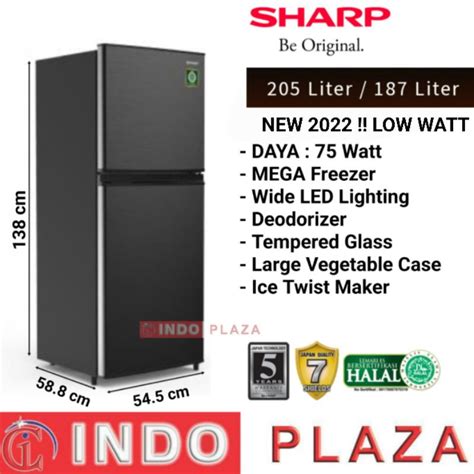 Kulkas Sharp Pintu Sj Mn Hs New Low Watt Lazada Indonesia