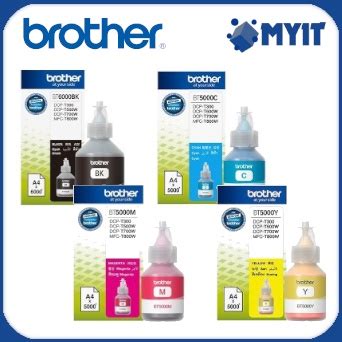 Brother Bt Bt Btd Bk Refill Black Cyan Magenta Yellow Ink