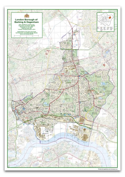 Barking & Dagenham London Borough Map | I Love Maps