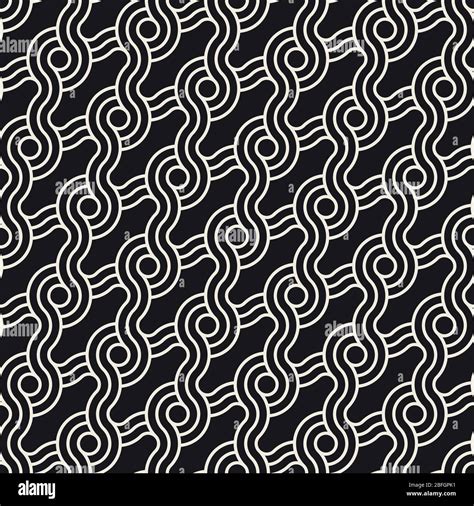 Vector Seamless Interlacing Slanted Lines Pattern Modern Abstract Background Repeating