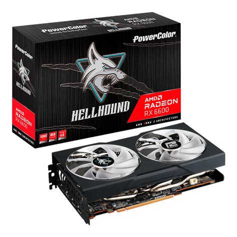 Vga การ์ดแสดงผล Power Color Hellhound Amd Radeon Rx 6600 8gb Gddr6