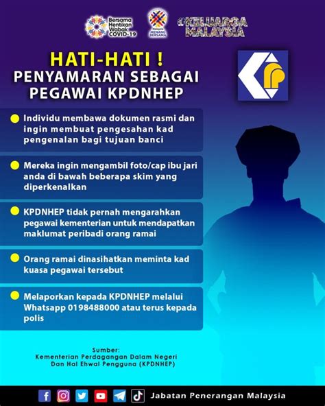 HATI HATI PENYAMARAN SEBAGAI PEGAWAI KPDNHEP Portal Rasmi Jabatan