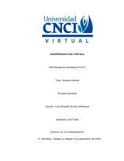 Proyecto Modular M8 Planeacion Estrategica Docx UNIVERSIDAD CNCI