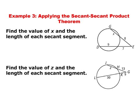 10 6 Vocabulary Power Theorems Chord Chord Secant Segment Ppt Download