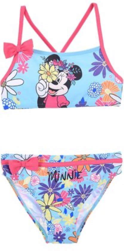 Disney Minnie Mouse Bikini Flowers Blauw Maat 98 Tot 3 Jaar Bol