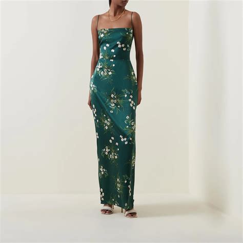 Reformation Frankie Floral Silk Maxi Dress