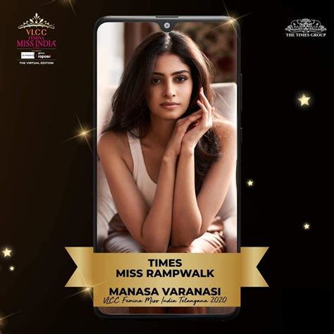 Vlcc Femina Miss India World 2020 Manasa Varanasis Incredible Journey