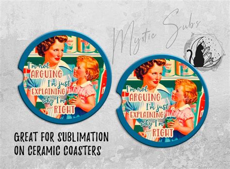 Mom Car Coaster Png Bundle Vintage Mama Coaster Designs Etsy