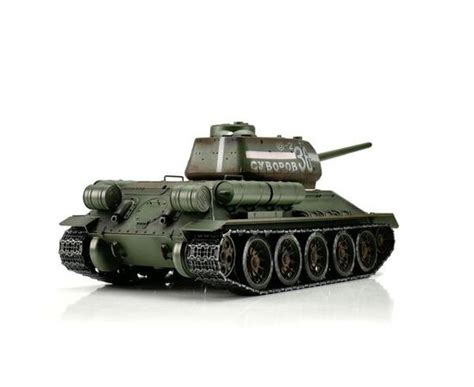 RC Fahrzeug RC Auto RC Panzer T 34 85 grün IR rauch 1 16 RTR