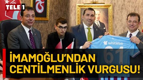 Ekrem İmamoğlu Trabzonspor u ziyaret etti futbola siyasi müdahaleyi