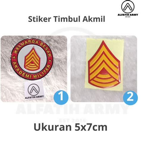 Stiker Logo Akmil Timbul Pangkat 6x7 cm Motor Warna Permanen | Lazada Indonesia