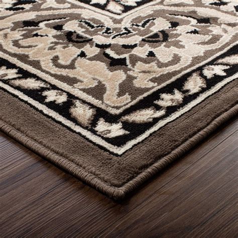 Superior Indoor Area Rug Jute Backed Traditional Oriental Medallion