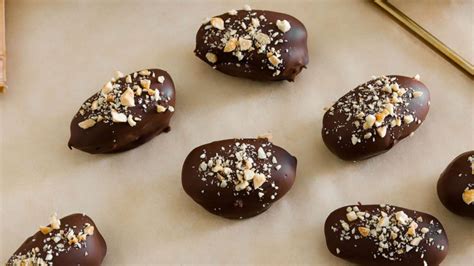 Tiktok Food Creator Shares Chocolate Covered Peanut Butter Date Bites