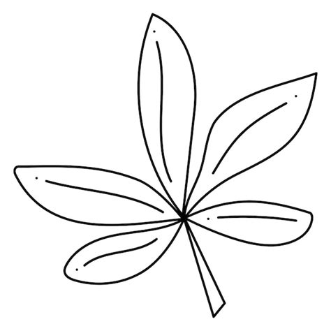 Premium Vector Leaf Doodle Absrtact Hand Drawn Outline Vector