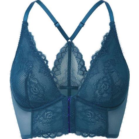 Gossard Superboost Lace Deep V Bralet Ink Blue