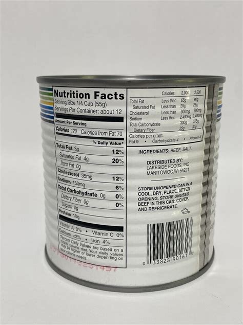 Lakeside Canned Beef Fully Cooked With Juices 24 Oz Best By June 2028