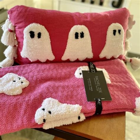 New Rachel Zoe Pink Ghost Blanket And Pillow Viral Tiktok Halloween