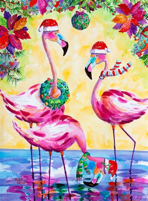 Solve Christmas Flamingos Jigsaw Puzzle Online With Pieces