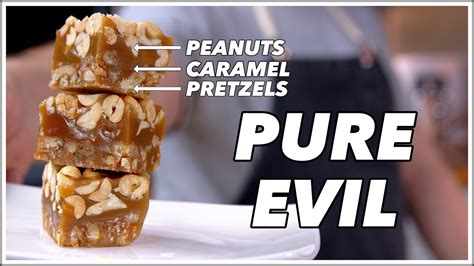 Pure Evil Pretzel Peanut Caramel Squares Glen And Friends Cooking