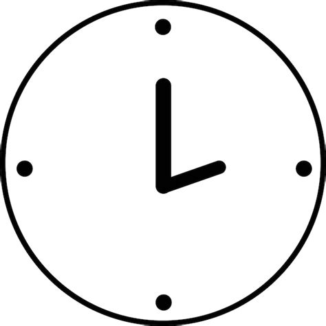 Premium Vector Clock Time Outline Icon