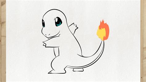 Como Dibujar A Pokemon Charmander Facil Youtube