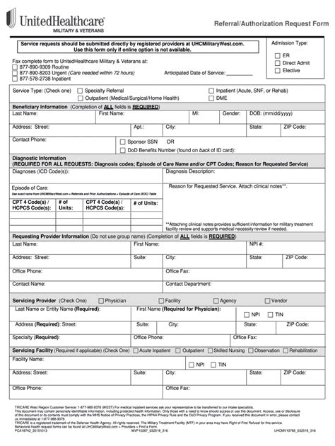 Uhc Referral Authorization Request Form Fill Online Printable