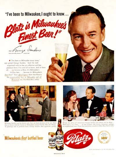 Blatz Ad Birra Annunci Vintage Cartello