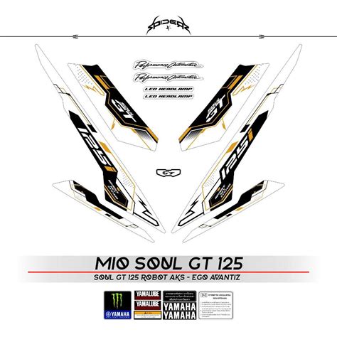 Jual Sriping Mio Soul Gt Robot Motif Stiker Soul Gt Aks