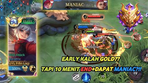 Early Kalah Gold Tapi End Menit Maniac Ini Rahasianya Youtube