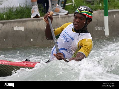 South Africas Siboniso Cele During The Canoe Single C1 Heats At The