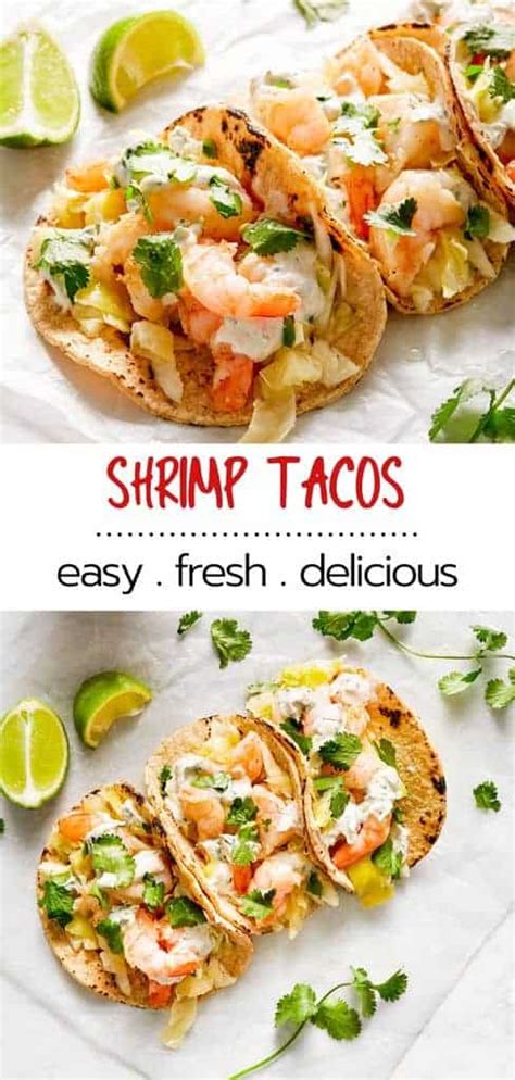 Easy Shrimp Tacos Clean And Delicious