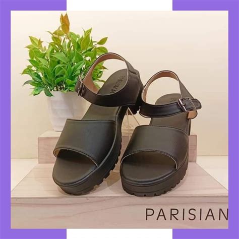 Parisian Womens Veron Wedge Sandals Shopee Philippines