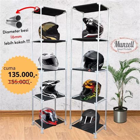 Jual Rak Helm Susun Ruang Rak Helem Rak Sudut Rak Buku Tas Rak