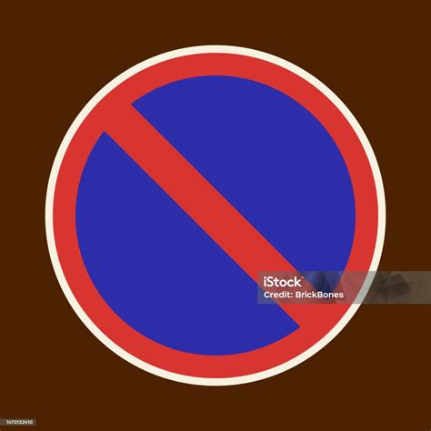 Icon No Parking Sign Vector Clipart Illustration Stock Illustration