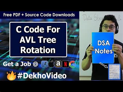 Learn C Code For AVL Tree Insertion Rotation LL RR LR RL Rotation