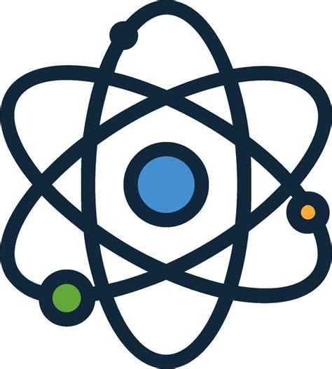 atom logo  vector art  vecteezy