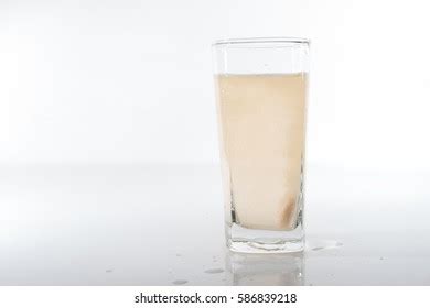 Glass Contaminated Water On Grey Background Stock Photo 472438594