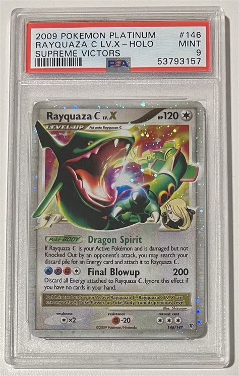 Pokémon TCG Rayquaza C LV X PSA 9 MINT Supreme Victors 146 LV X CGC