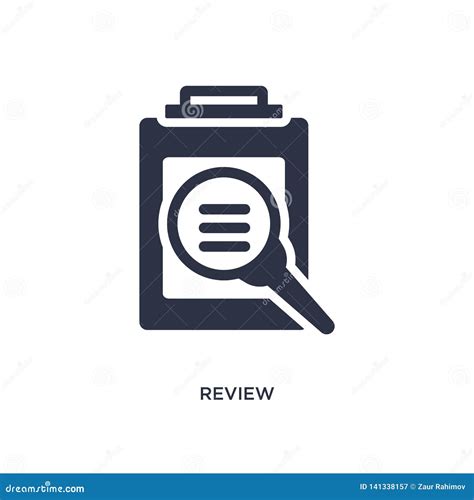 Review Icon On White Background Simple Element Illustration From